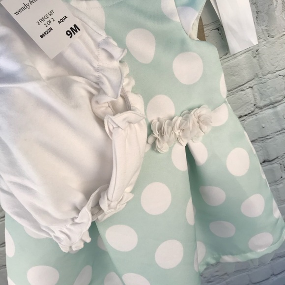 NWT Wendy Bellissimo dress mint 2 piece 9 mo - Picture 3 of 6